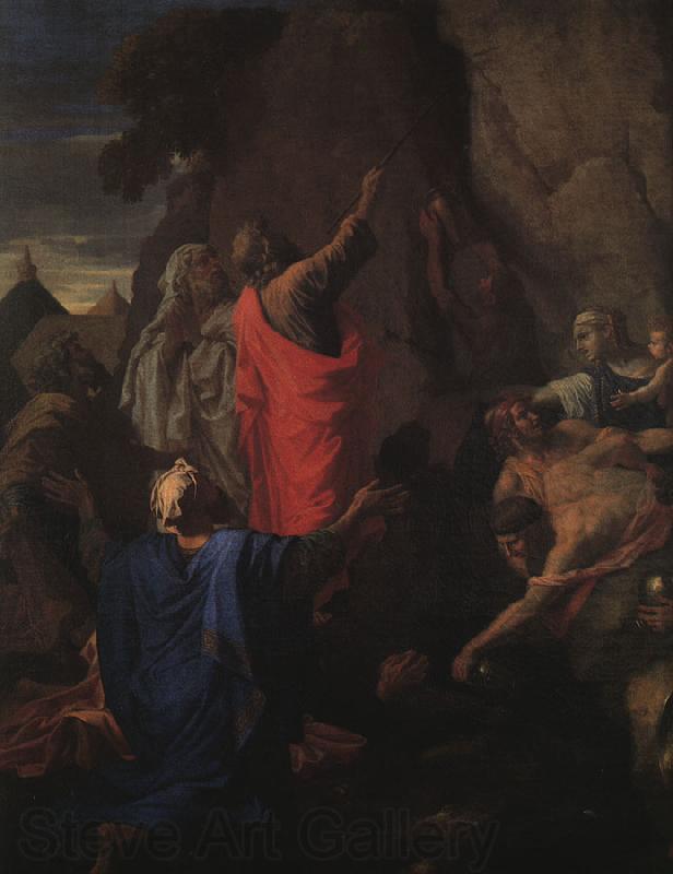 Nicolas Poussin Moses Bringing Forth Water from the Rock Norge oil painting art